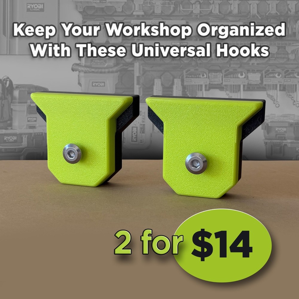 Universal Hook for RYOBI LINK Modular Storage System, Set of 2