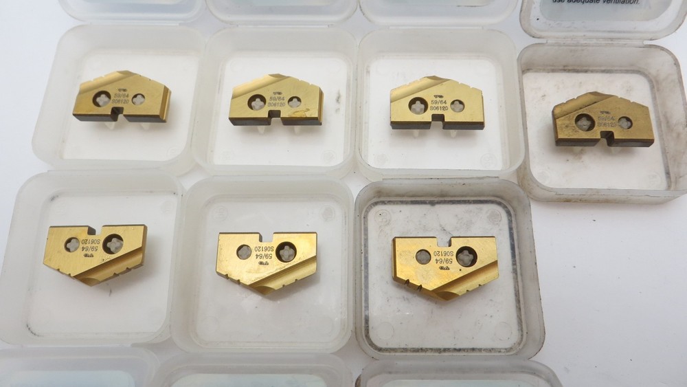 7x  Throw-Away Drill Insert #1 S.HSS 59/64" TiN S06120