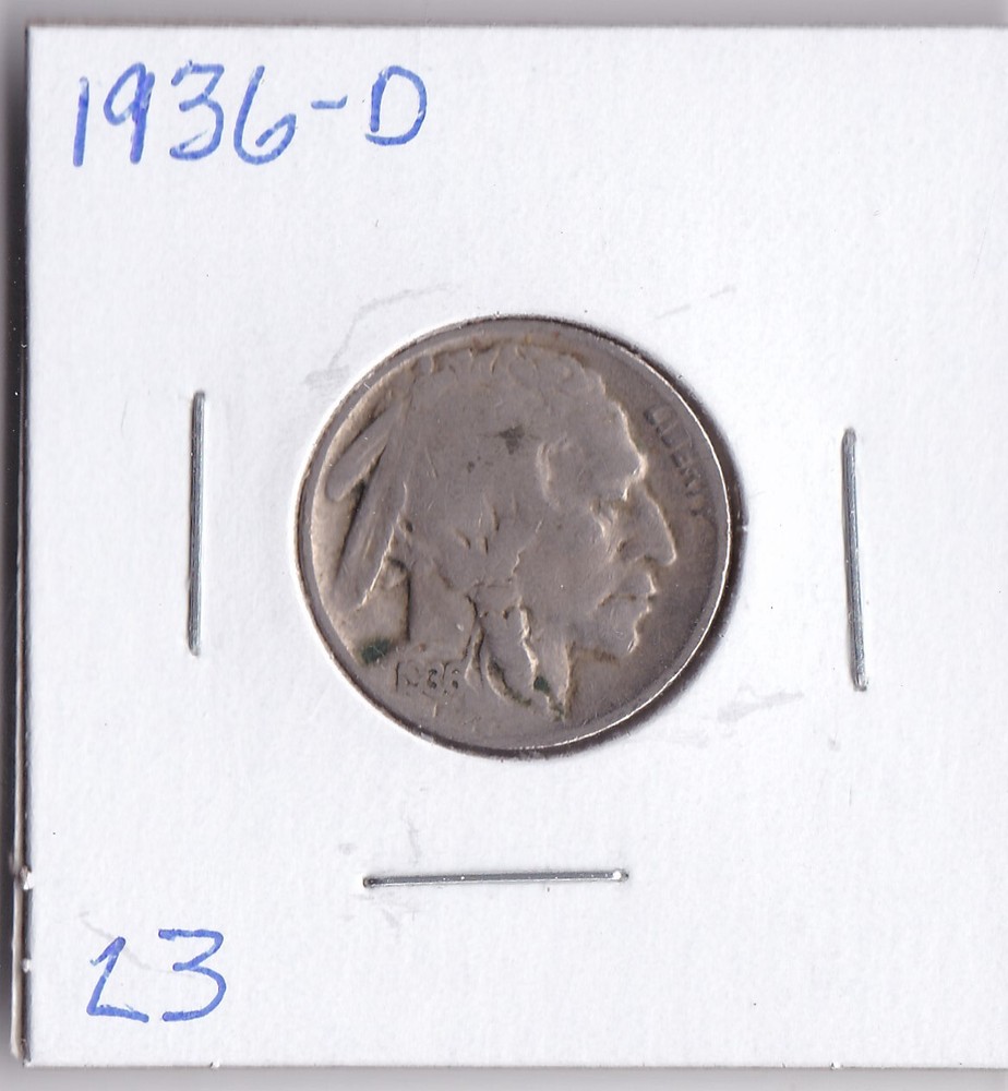 1936-D Buffalo Nickel L3
