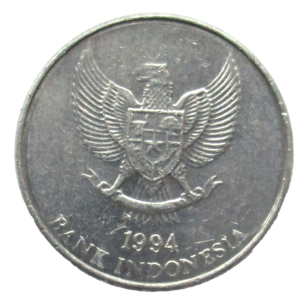 Indonesia 25 Rupiah 1994 Nutmeg Tree