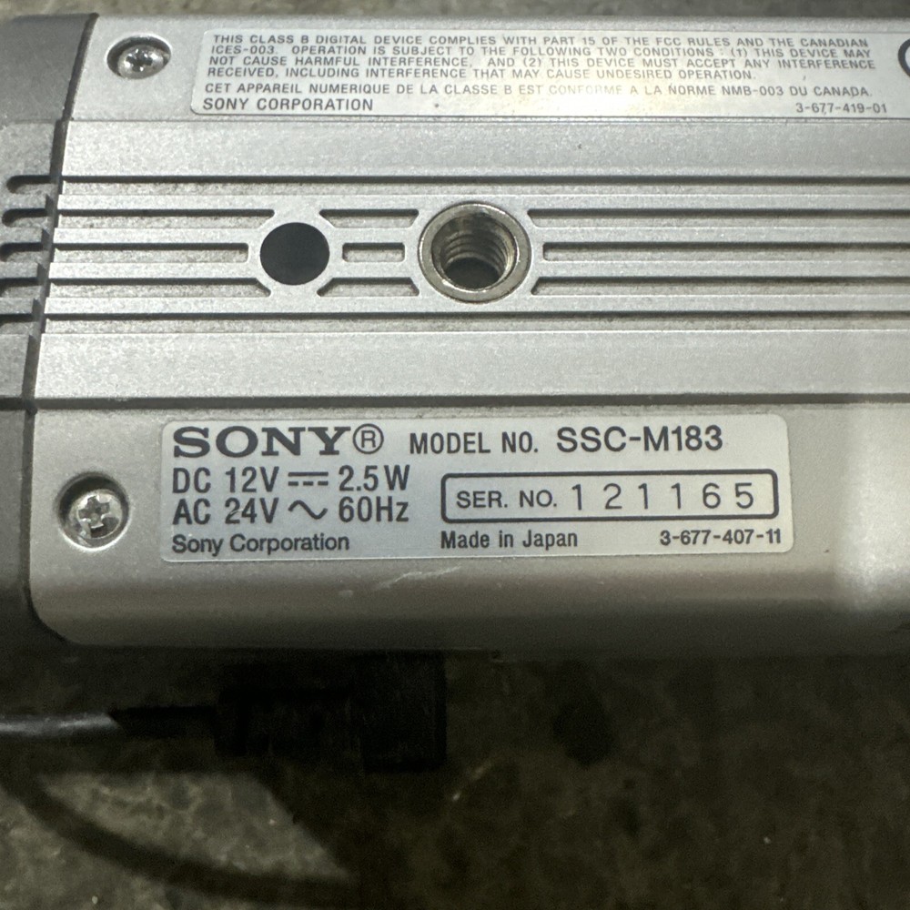 SONY SSC-M183 B&W Video Camera