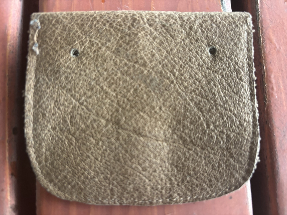 Original German WWII Tan Leather Case for Identification Tag