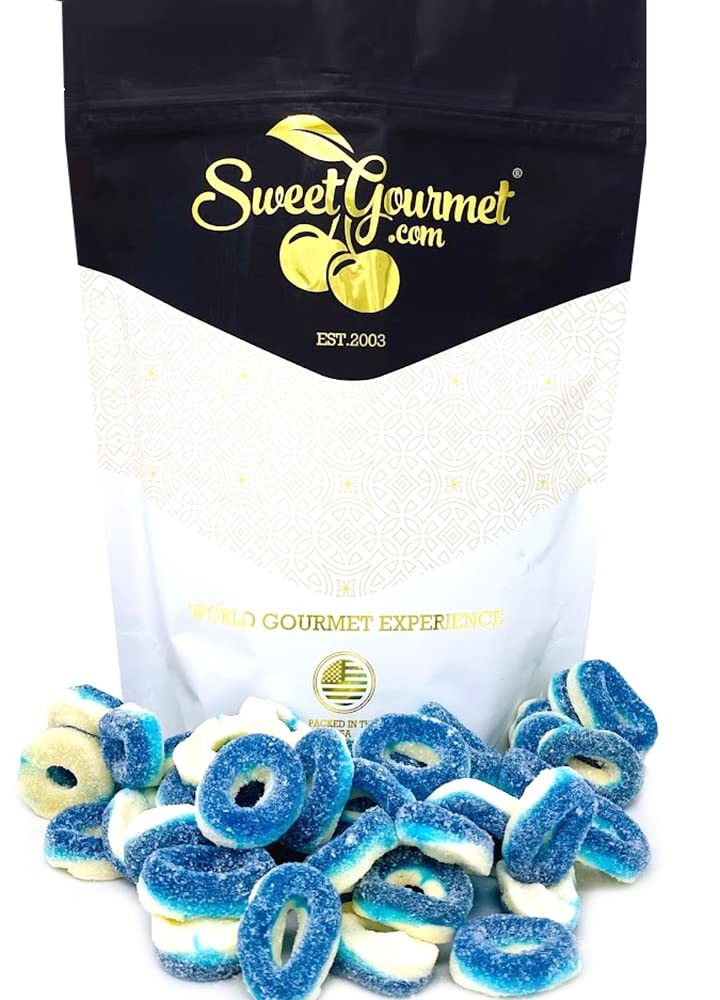 Gummy Blue Raspberry Rings | Gummi Candy | 2 Pounds