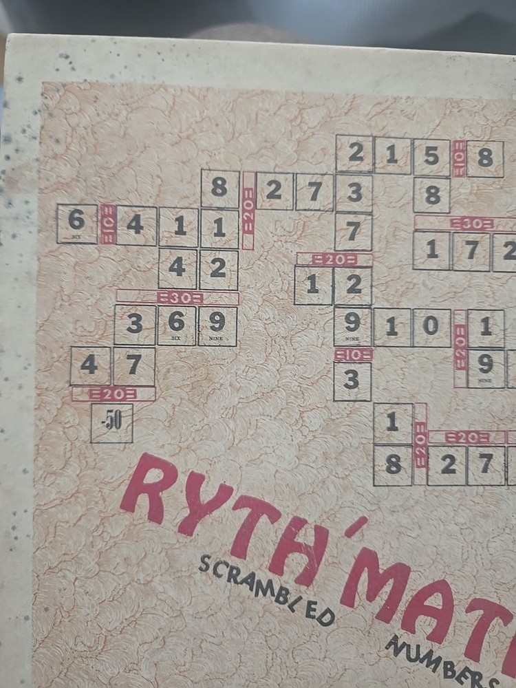 1959 RYTH' MATIK GAME SCRAMBLED NUMBERS