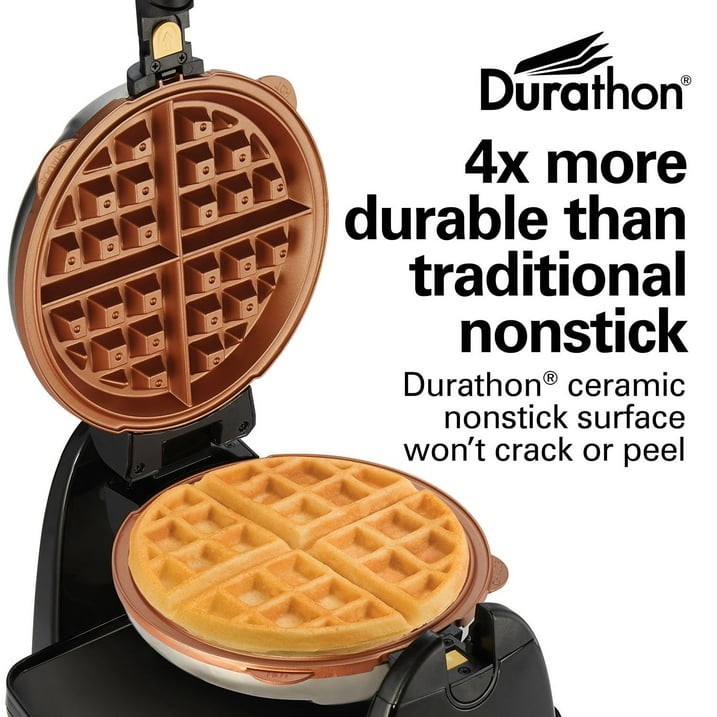 Hamilton Beach Durathon Ceramic Removable-Grid Belgian Waffle Maker