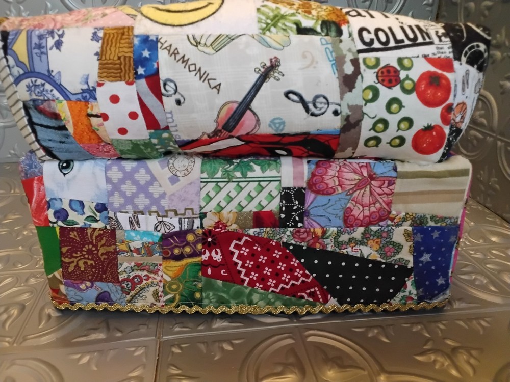 PATCH WORK SOFA TISSUE BOX COVER NEW HANDMADE FREE TISSUES
