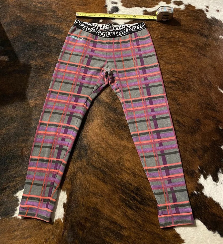 VOLCOM PINK PLAID Performance Dry Warm Sweats