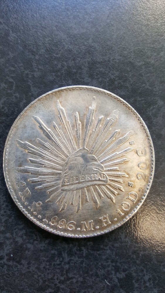 1886 Republica Mexicana Silver Coin