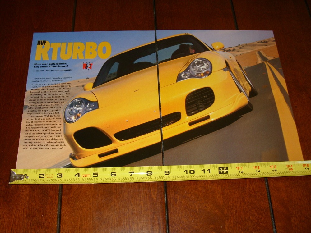 2002 RUF RTURBO PORSCHE ORIGINAL ARTICLE
