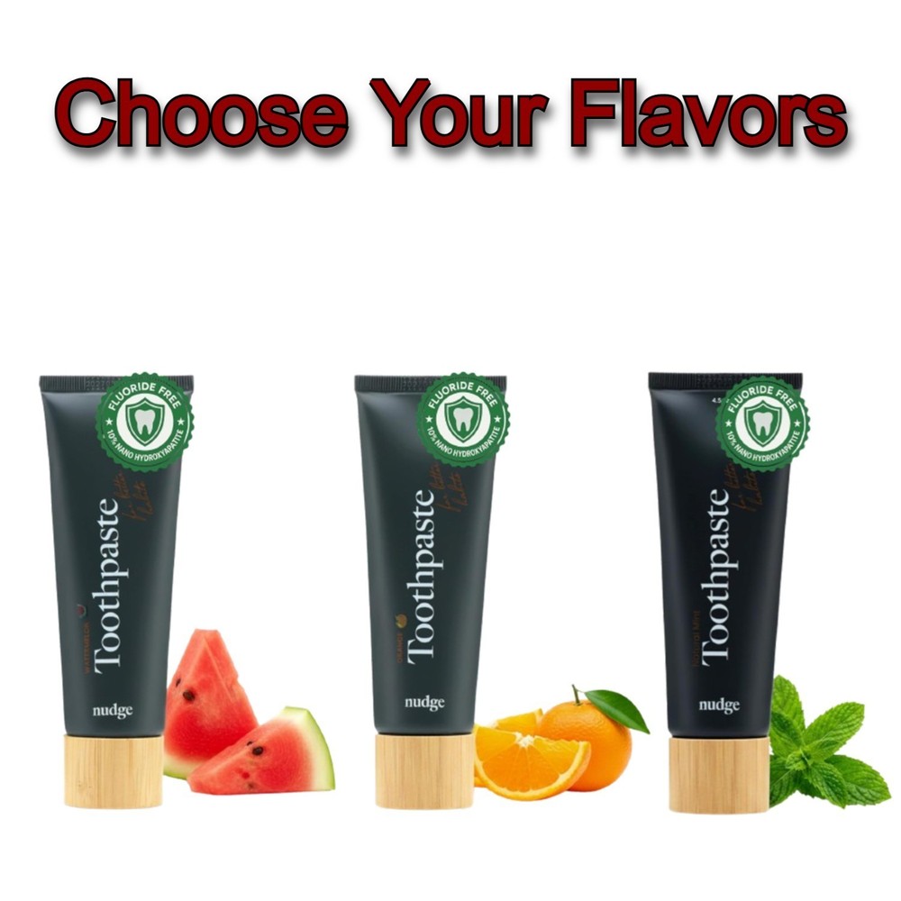 Nudge 10% Nano Hydroxyapatite Toothpaste Vitamin E, 4 oz Select Flavor