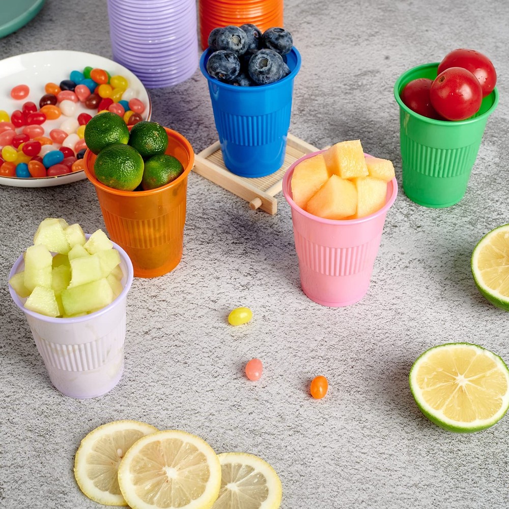 Lilymicky 500 Pack 5 Oz Plastic Cups, Disposable Drinking Cups, Bathroom Cups in