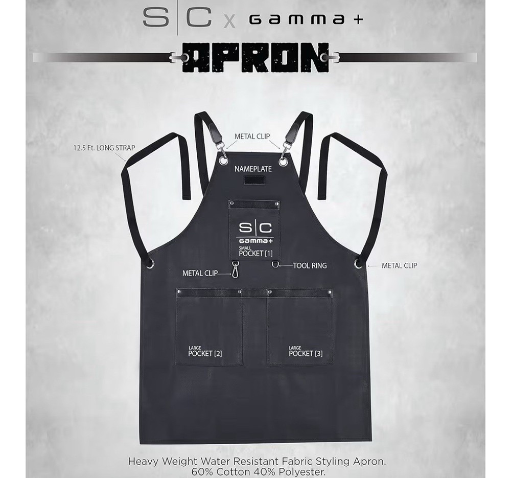 Stylecraft X Gamma Barber Apron Black