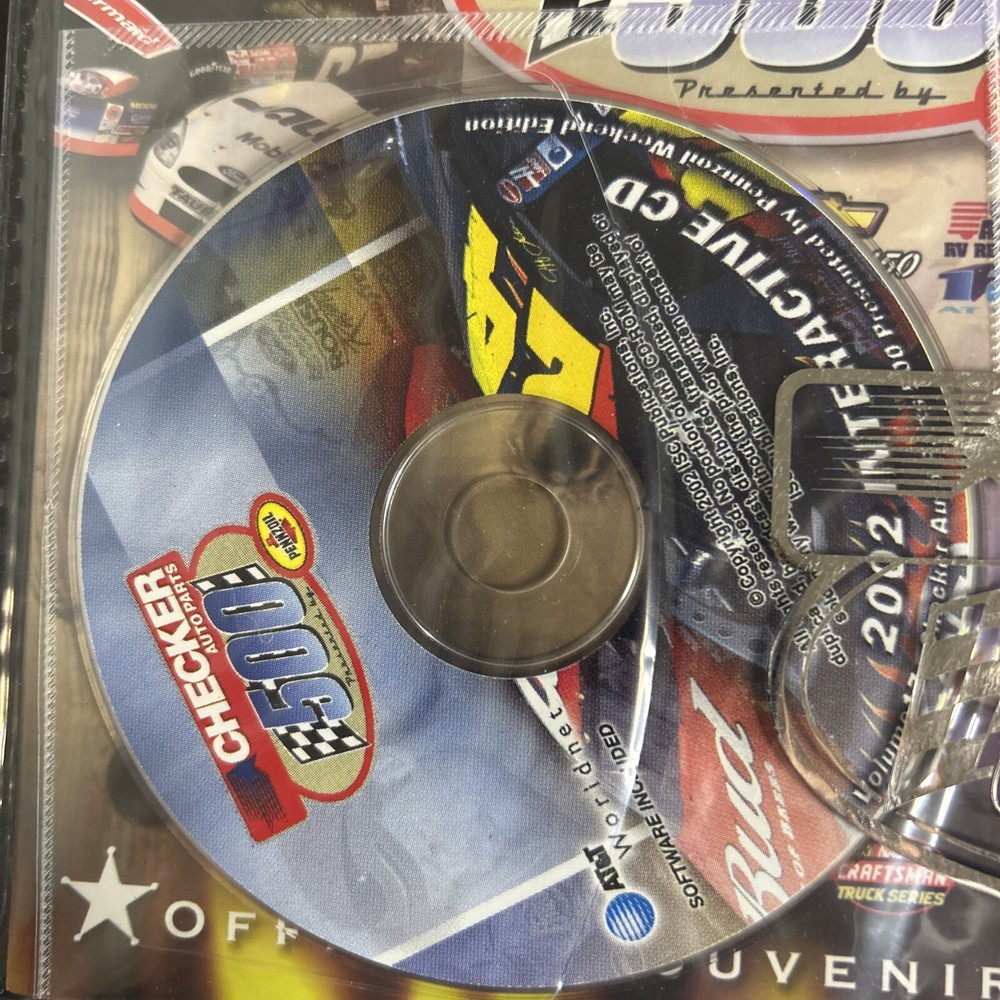 Official Program Checker 500 NASCAR Nov 2002 Interactive CD Mint Condition