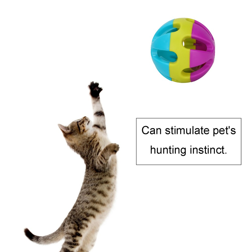 NonToxic Plastic Cat Chasing Rattle Interactive Toy Catching Ball With Bell Was