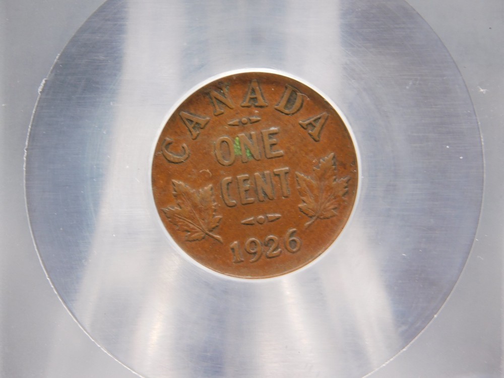 1926 CANADA ONE CENT ICG GRADED AU53 (BT1268)