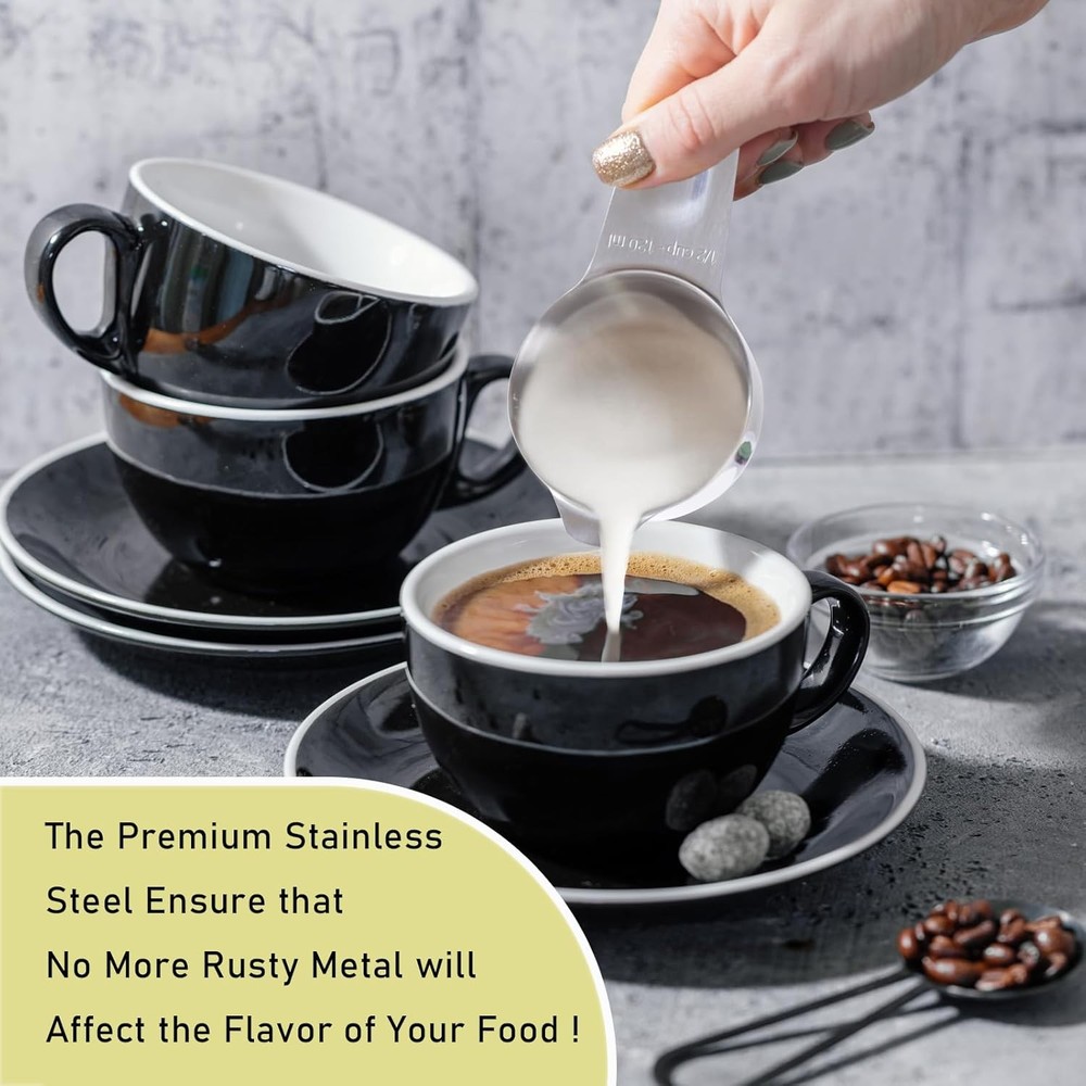 2PCS 1/3Cup (80ml, 2.7oz) Single 1/3 Cup | 80 mL | 80 cc | 2.7 oz, Silver