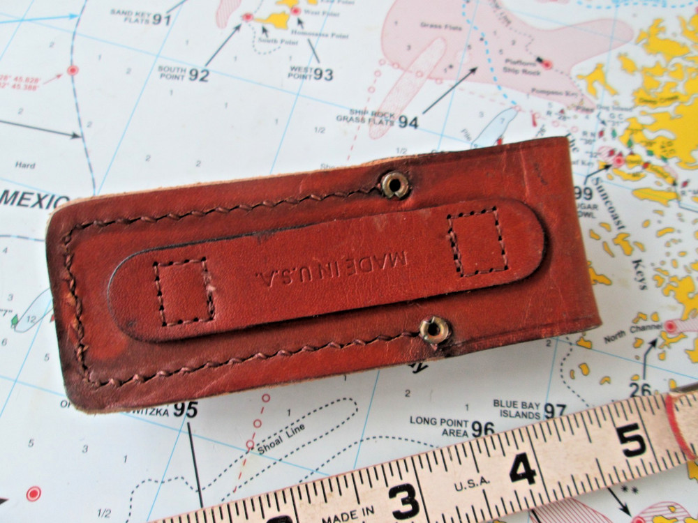 Small CUTCO Leather Folding Knife Sheath **NO KNIFE**