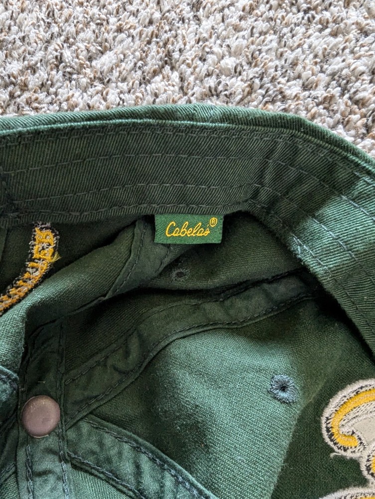 CABELA'S - Green - One Size Adjustable STRAPBACK Baseball Cap Hat