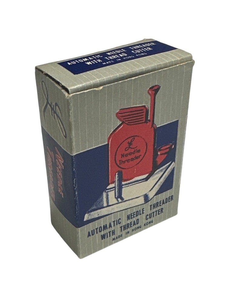 VINTAGE 1970'S AUTOMATIC NEEDLE THREADER W/ THREAD CUTTER - Original Box