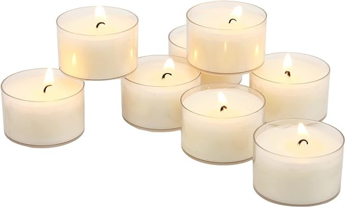 Unscented Tealight Candles for Ritual, Spell & Witchcraft.  192 Count, Clear Cup