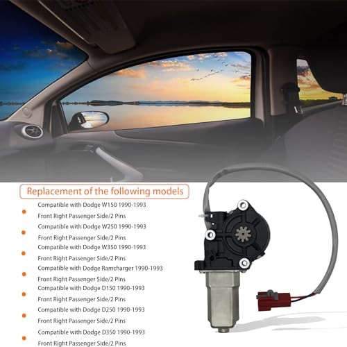 2 pins Front Right Passenger Side Power Window Motor Compatible with Dodge