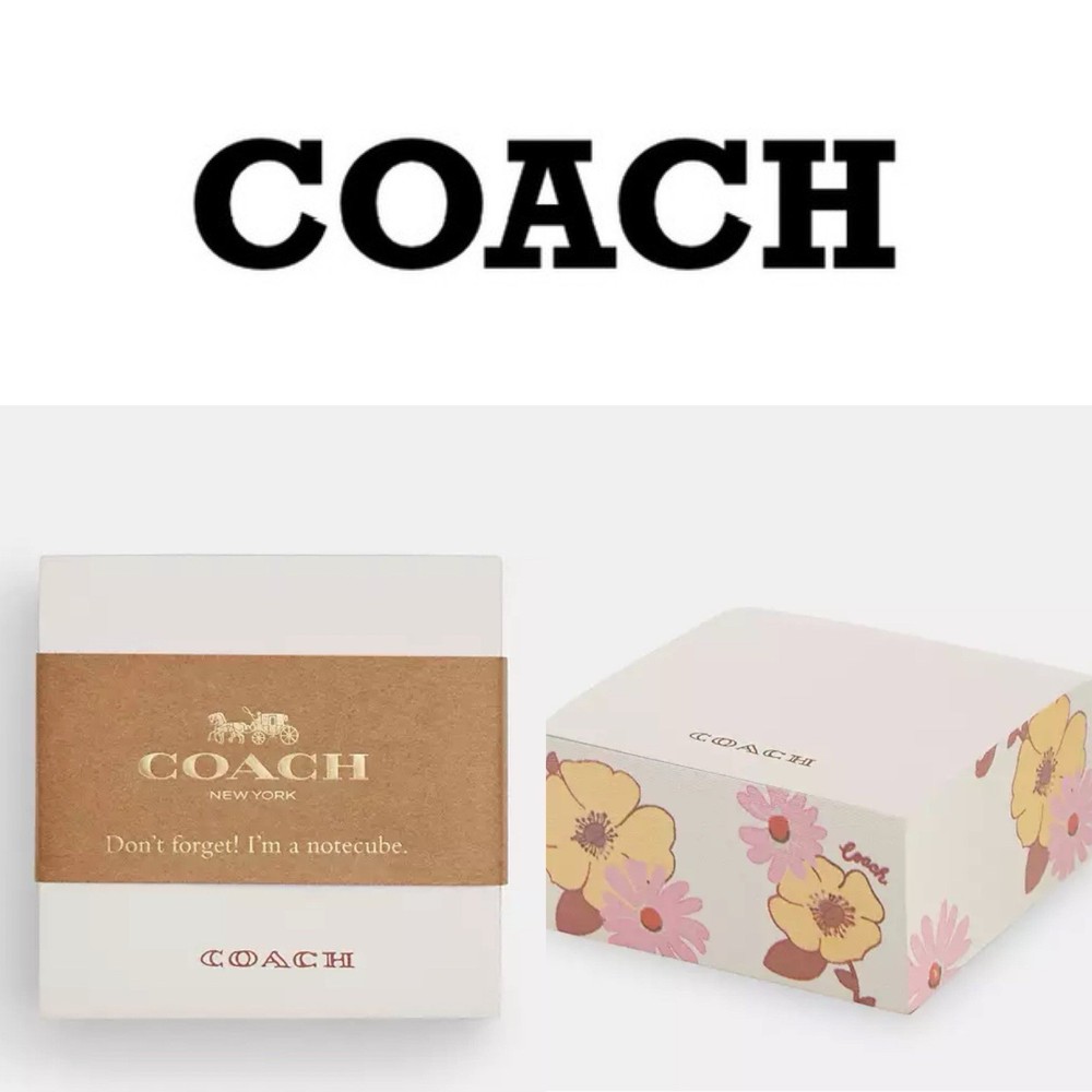 NEW Coach Chalk Multi Floral Print 288 Sheet Note Cube