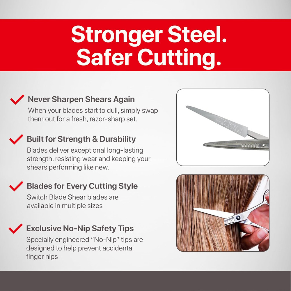 - Switch-Blade Haircutting Shears Replacement Blades - for Professional Styli...