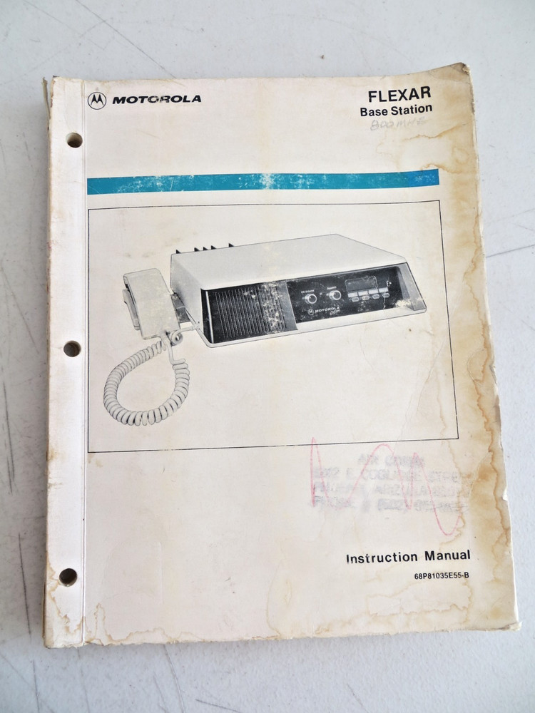 Motorola Flexar Base Station Instruction Manual 1978