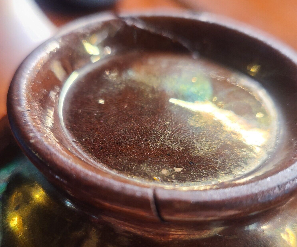 2 Vintage Lusterware Pitchers Glossy Brown and Copper Graduated Sizes (Flaws)