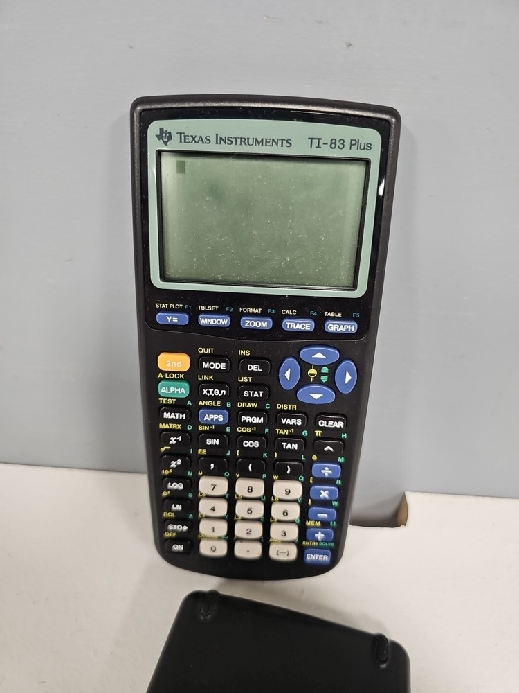 Texas Instruments TI-83 Plus Graphing Calculator With Cover Tested Working