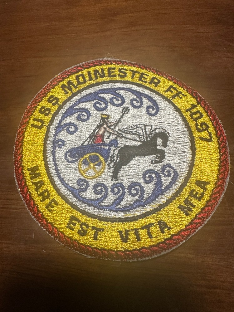 Vintage US Navy USS Moinester FF-1097 Ship Patch