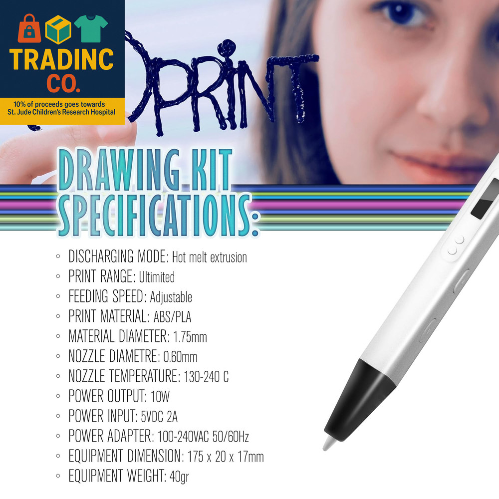 Professional Printing 3D Pen with OLED Display