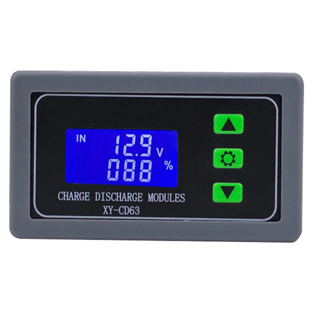 DC 6V-60V Low Voltage Protector Disconnect Switch Module with LCD Grey