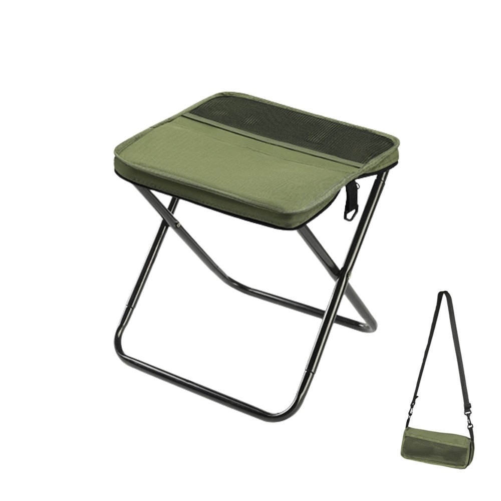 Folding Camp Stool, Lightweight Foldable Camping Stool, Compact Mini Chair fo...