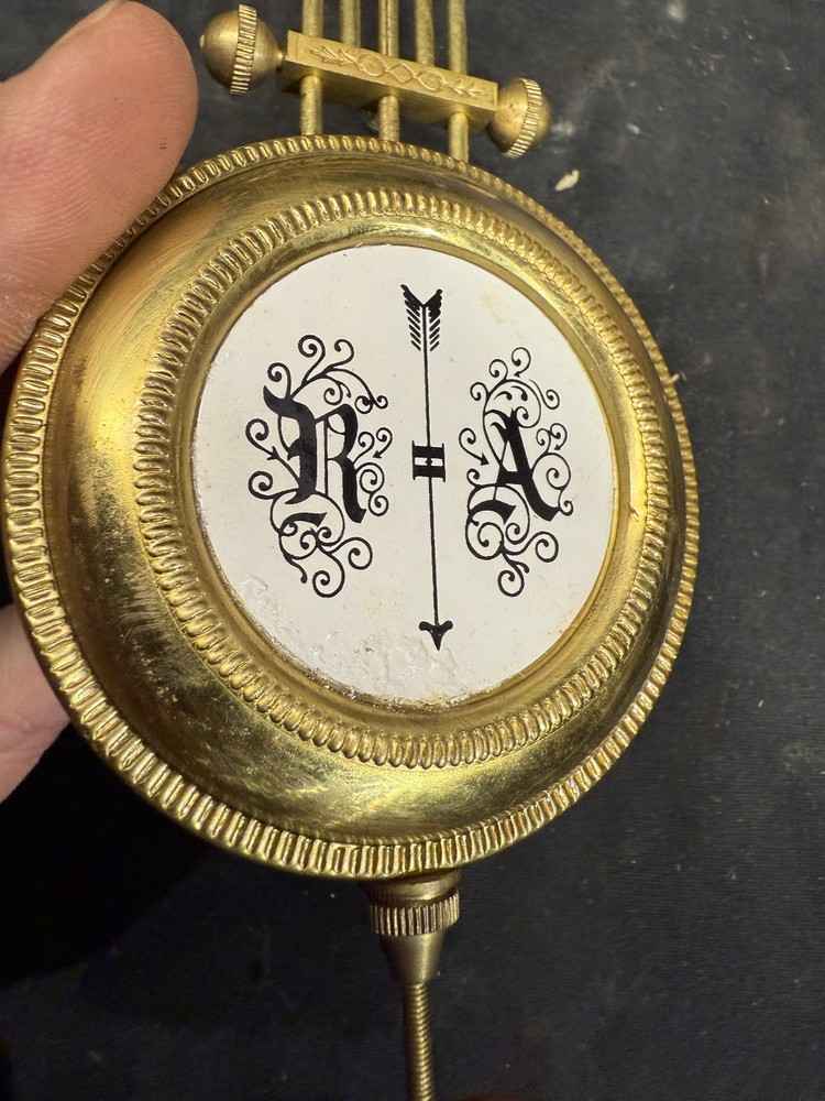 (CC66) Antique German R-A Wall Clock Pendulum 11"