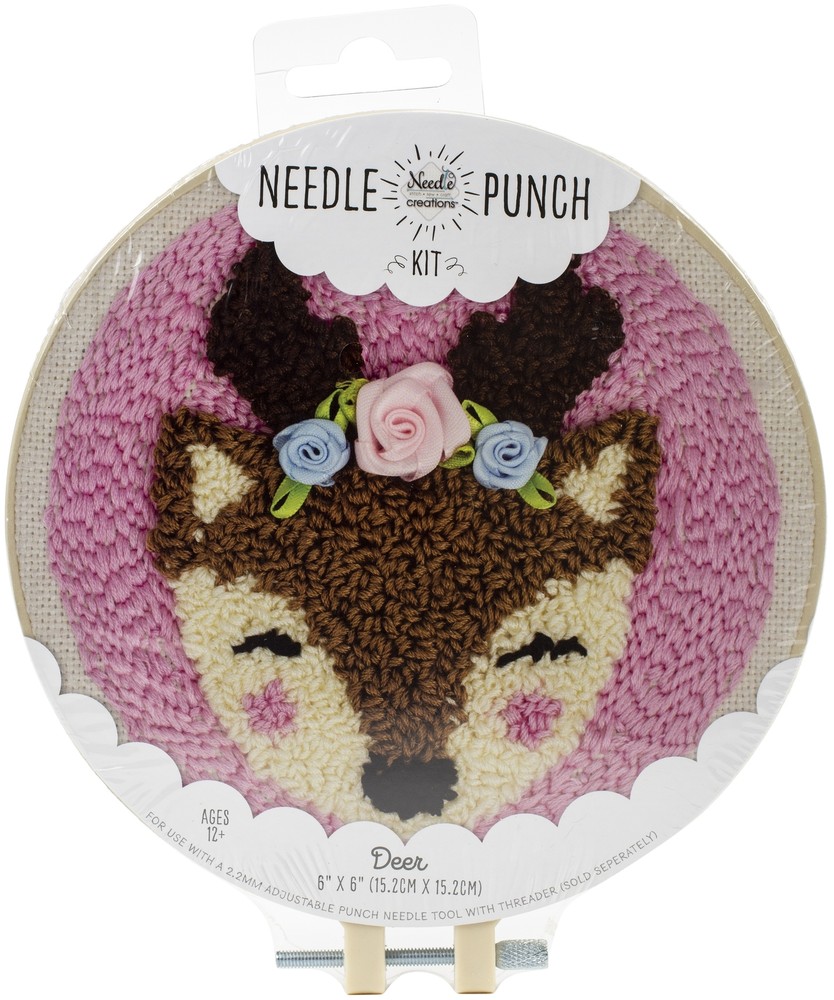 Fabric Editions Needle Creations Needle Punch Kit 6"-Deer