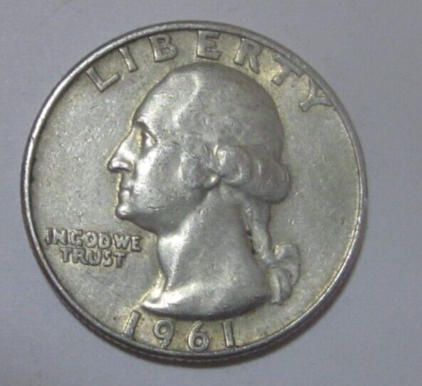 1961  D  Washington Silver Quarter   90% Silver