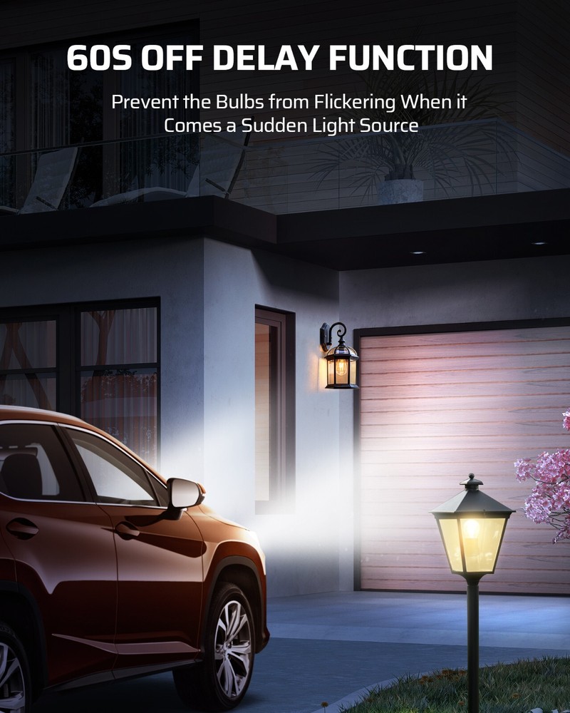 DEWENWILS 4 Pack Automatic Dusk to Dawn Light Bulb Sockets, Light Socket Indoor