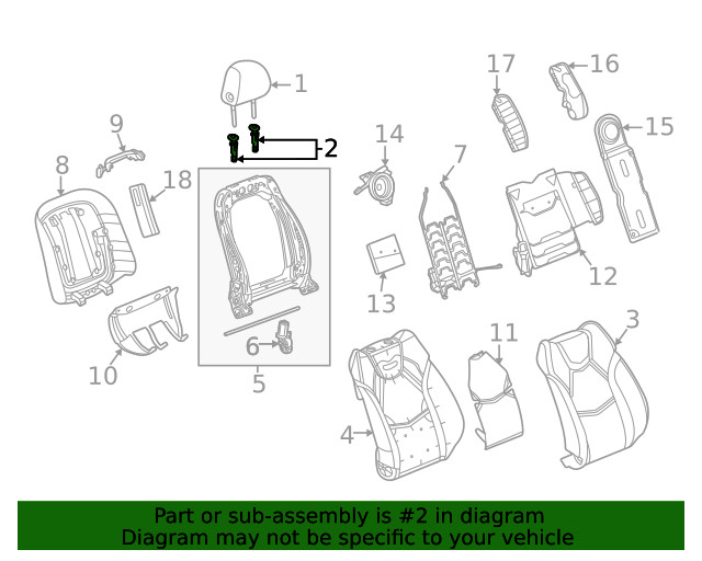 Genuine GM Light Vanilla Front Seat Head Restraint Guide 23405492