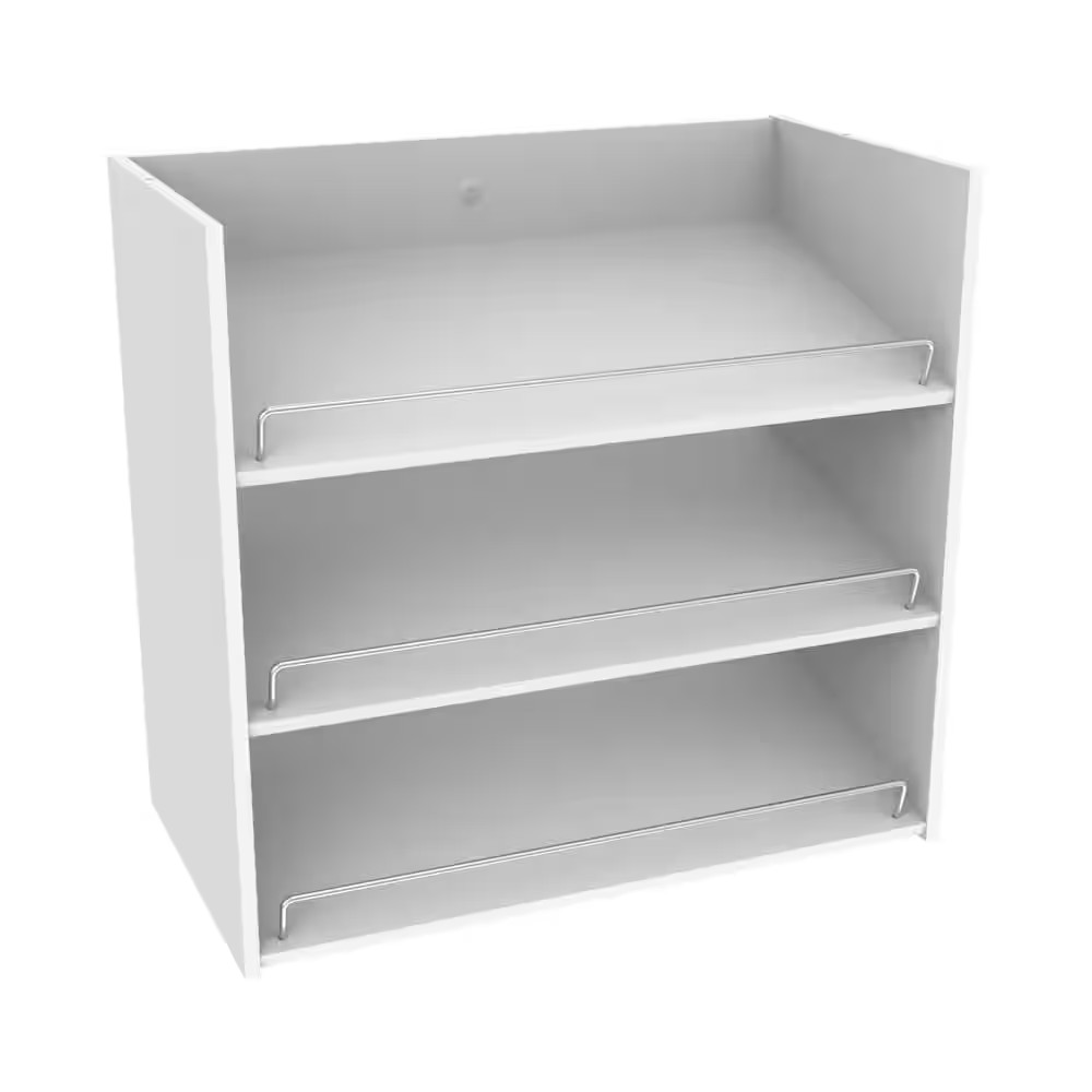 Impressions 3-Shelf White Shoe Organizer