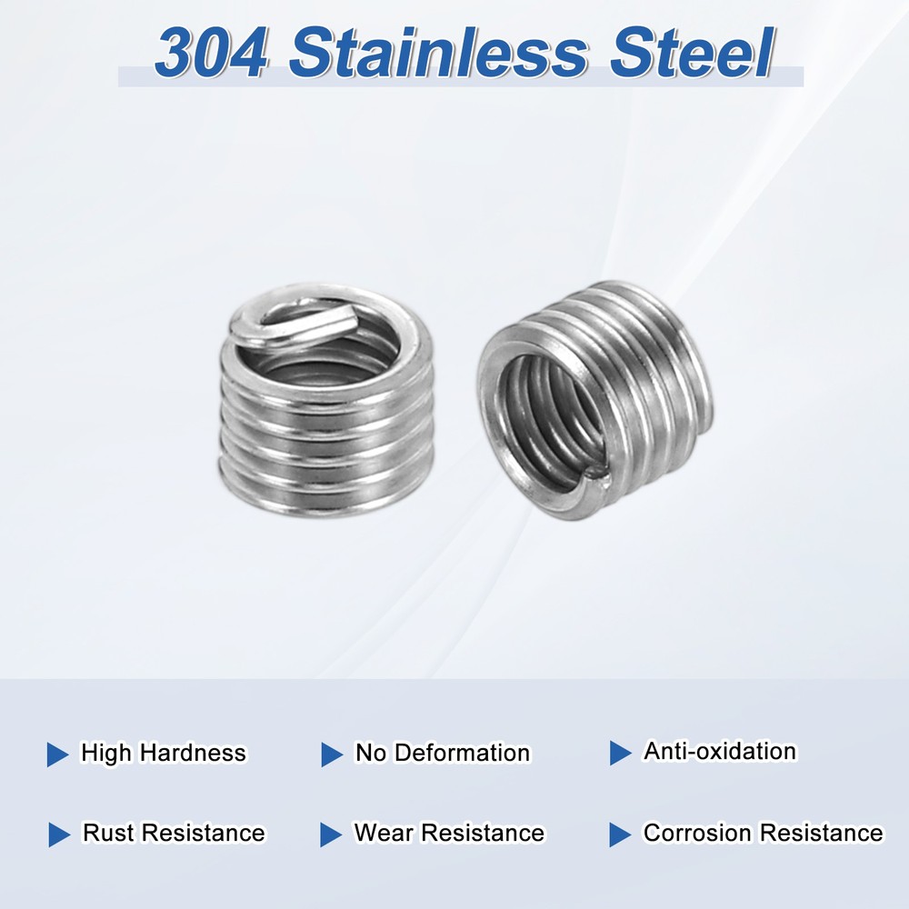 20pcs Wire Thread Inserts 4#-40 UNC 1.5D 3.2mm Helical Threaded Sleeve