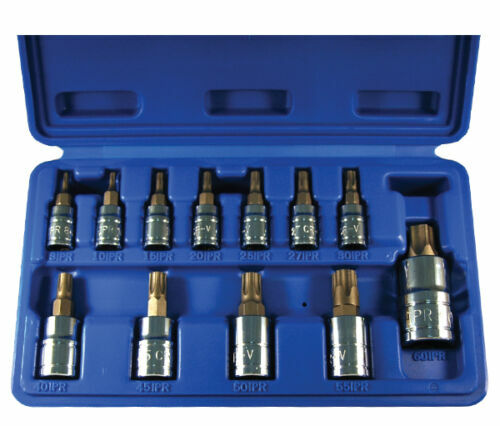 12 Piece 5-Lobe Tamper Resistant Star Plus Bit Socket Set