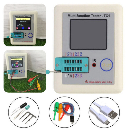 LCR-TC1 Pocket Multifunction Transistor Tester Full Color Graphics Display CS