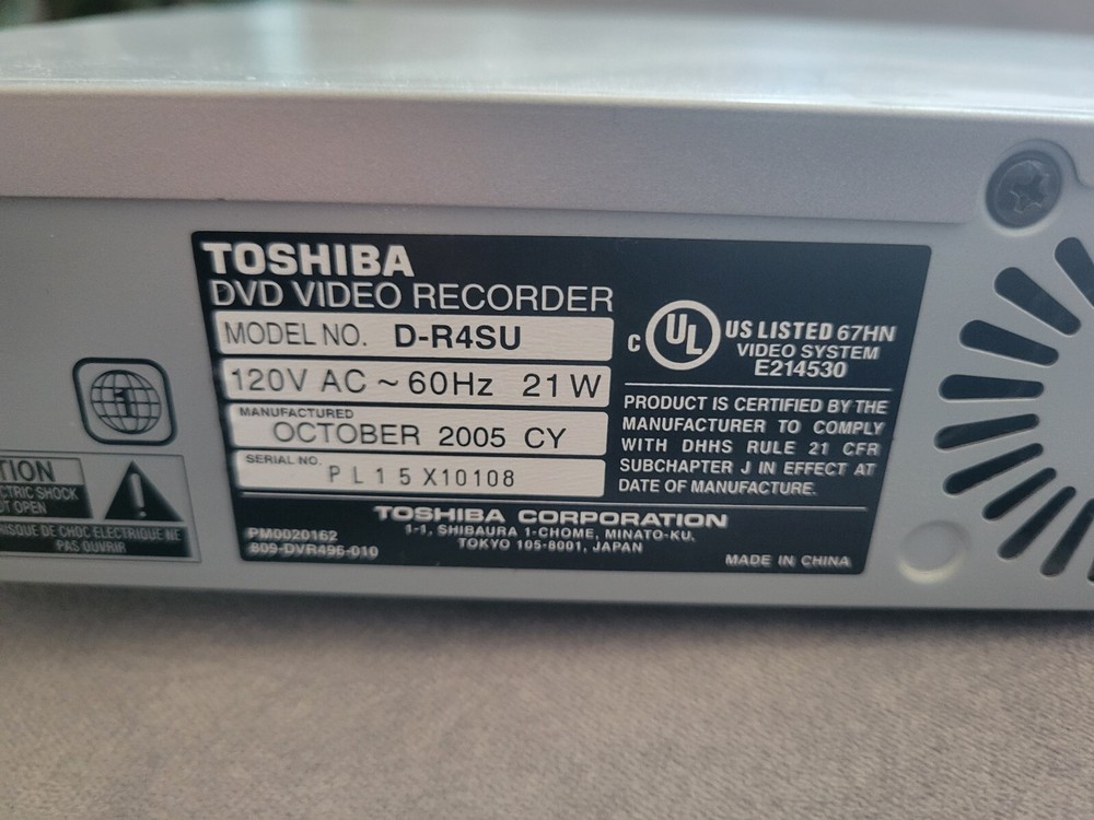 toshiba dvd video recorder