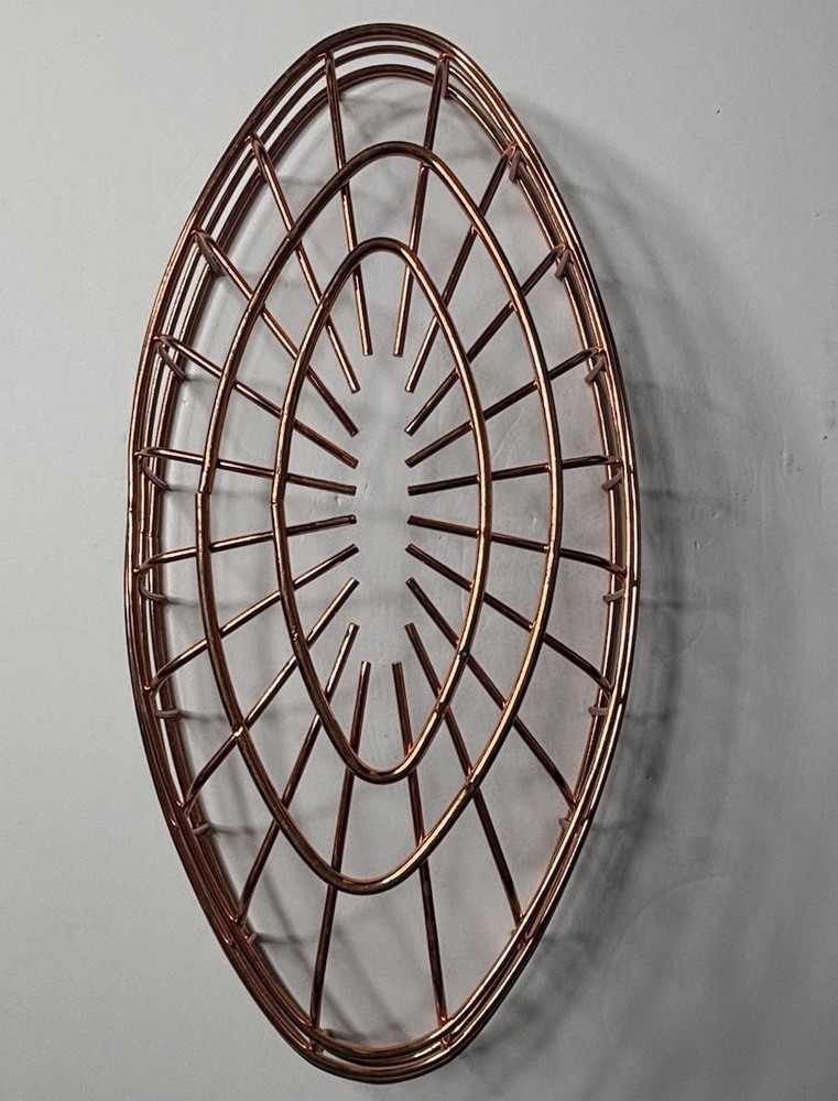 Copper Finish Wire Basket Fruit oval Bowl/Home Decor