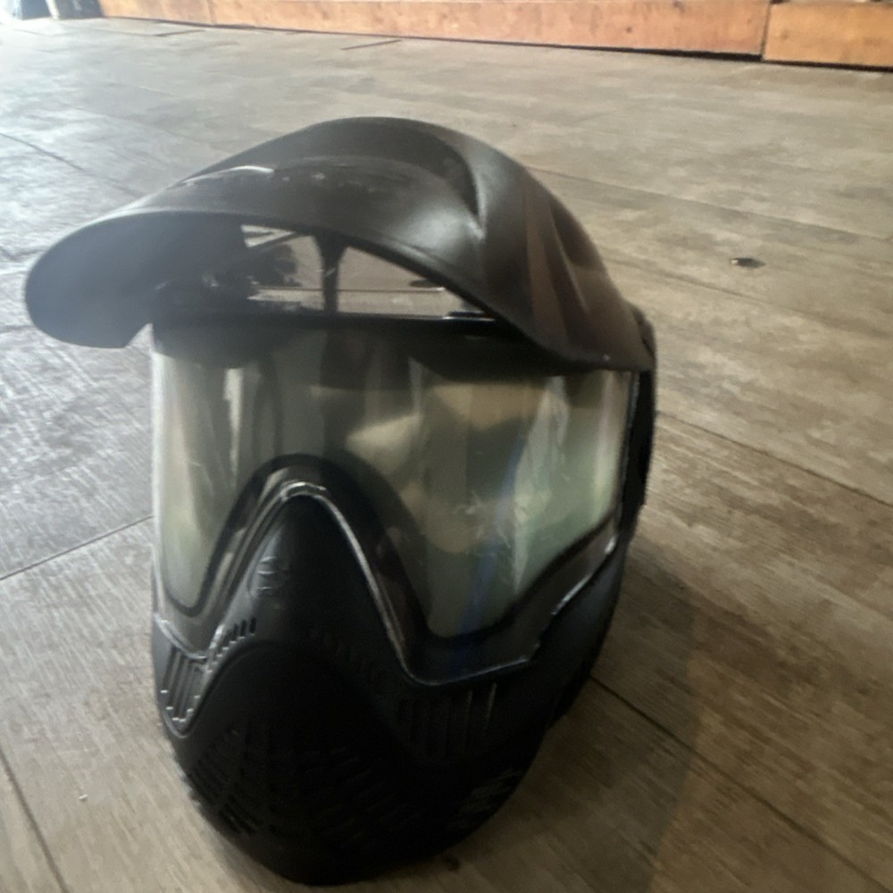 Valken Black Paintball Mask with Visor, Adjustable Strap, Protective Face Gear