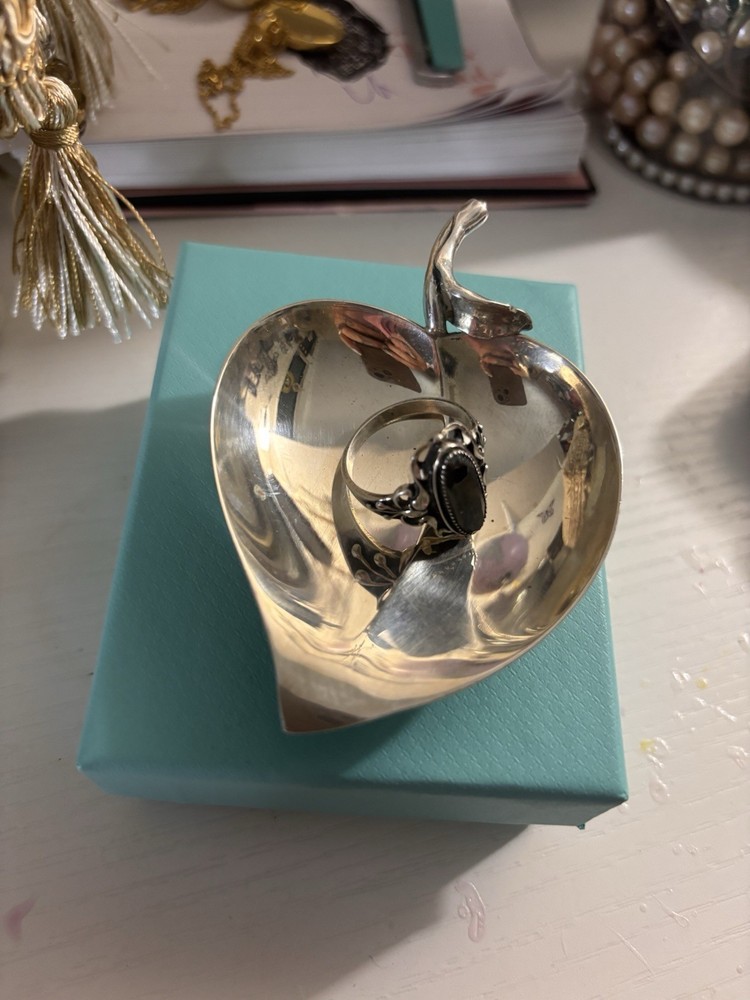 1950s Tiffany & Co Leaf Shaped Dish! Sterling Silver!
