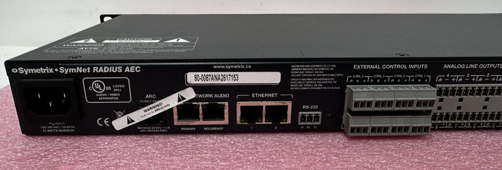 Symetrix SymNet RADIUS AEC Digital Signal Processor DSP w/ VoIP Interface Option