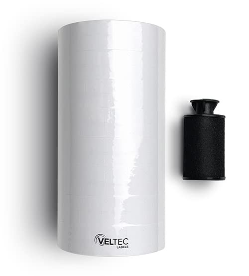 Veltec Pricing Labels for Monarch 1136 Labeler, 8 Rolls, Standard, White