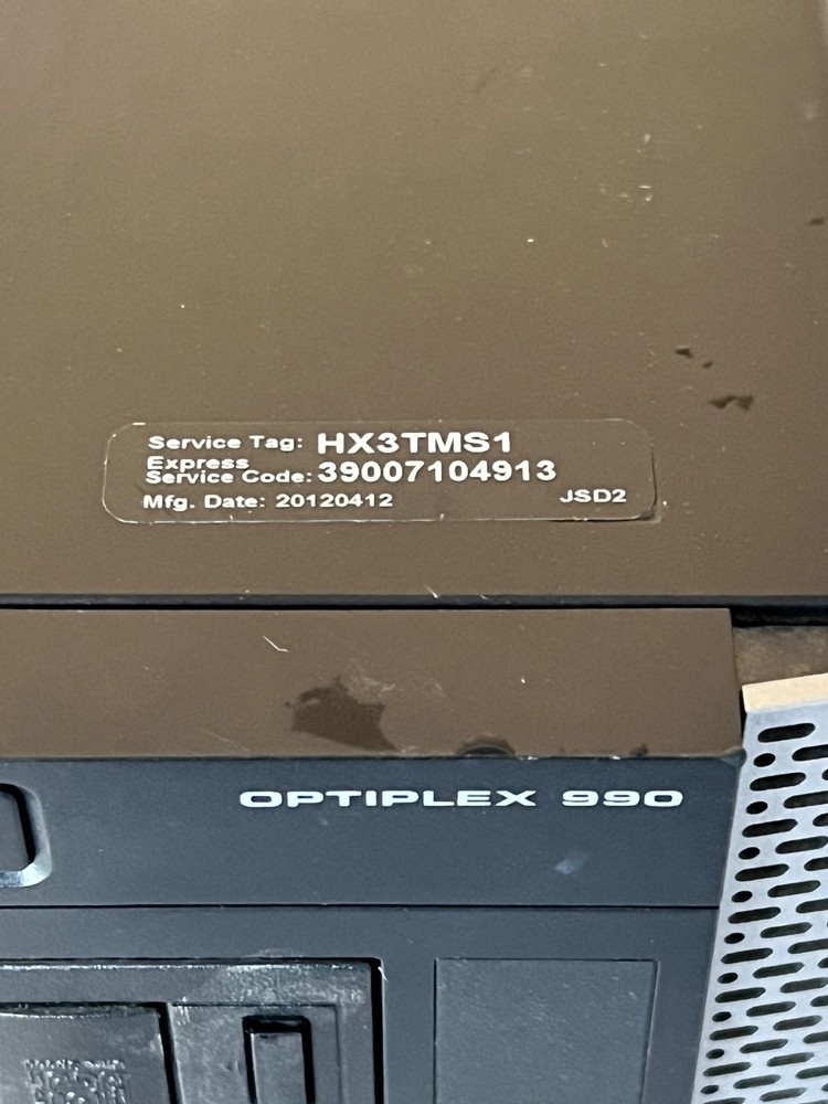 Dell Optiplex 990 Desktop DT Empty Case - Excellent Condition